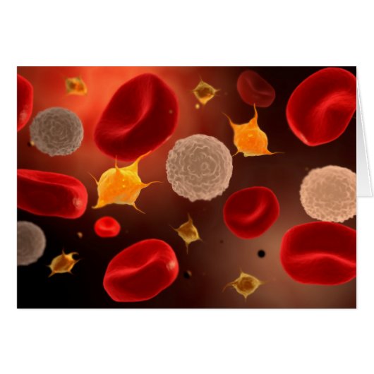 Platelets With Red Blood Cells 2 Cards (Front Horizontal)