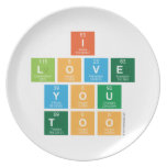 I
 Love
 You
 Too  Plates