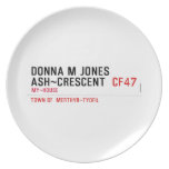 Donna M Jones Ash~Crescent   Plates