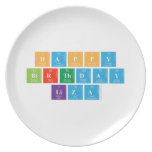 Happy
 Birthday
 Liza  Plates