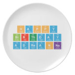 Happy
 Birthday 
 Adreanna  Plates