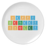 Happy 
 Birthday 
 CHARLEY  Plates