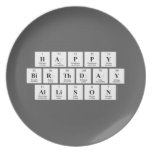 Happy
 Birthday
 Allison  Plates