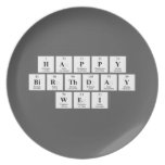 Happy
 Birthday
 Wei  Plates