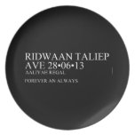 Ridwaan TaLiEp Ave  Plates