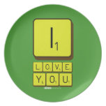 I
 LOVE
 YOU  Plates
