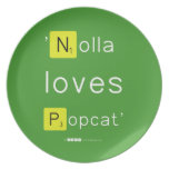 'Nolla 
 loves
 Popcat'  Plates