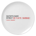 Cathy's Cake Street  Plates