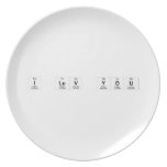 I LuV YOU  Plates