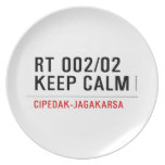 RT 002/02 KEEP CALM  Plates