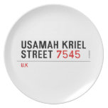 usamah kriel street  Plates