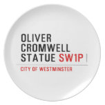 oliver cromwell statue  Plates