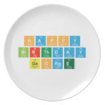 Happy
 Birthday
 George  Plates