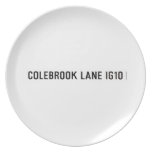 COLEBROOK LANE  Plates