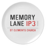 mEMORY LANE  Plates