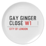 GAY GINGER CLOSE  Plates