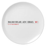 Daliah Sklar, Adv. Israel   Plates