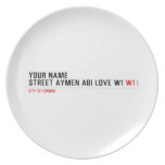 Your Name Street aymen abi love w1  Plates