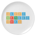 Happy
 Birthday
 Sarah  Plates