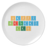 happy 
 birthday 
 LEO  Plates