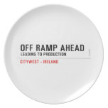 off Ramp ahead  Plates