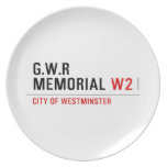 G.w.r memorial  Plates