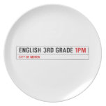 English 3rd grade  Plates