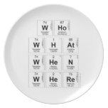 Who
 WHat
 When
 Where  Plates