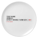 Your Name ishmael Street orange farm dzk 3  Plates
