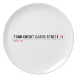 7800 Credit cards street  Plates
