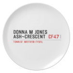 Donna M Jones Ash~Crescent   Plates