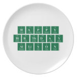 Happy
 Birthday
 Allison  Plates