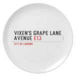 Vixen's Grape Lane  Avenue  Plates