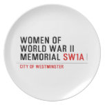 women of world war II memorial  Plates