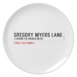 Gregory Myers Lane  Plates