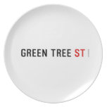 Green Tree  Plates