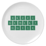 Happy
 Birthday
 Allison  Plates