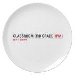 Classroom 3rd grade  Plates