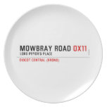 Mowbray Road  Plates
