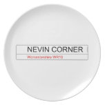     NEVIN CORNER  Plates