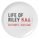 life of  riley  Plates