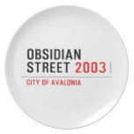 Obsidian Street  Plates