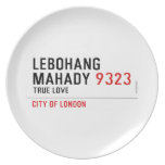 LEBOHANG MAHADY  Plates