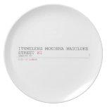 ITUMELENG MOKOENA MASULUKE  Street  Plates