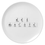Mrs
 Montoya  Plates
