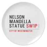 nelson mandella statue  Plates