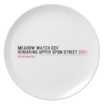 MEADOW WATCH COV remaking Upper Spon Street  Plates