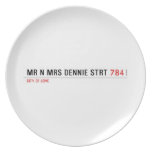 Mr n Mrs Dennie strt  Plates