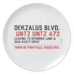 DekZalus Blvd.   Plates