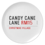 Candy Cane Lane  Plates